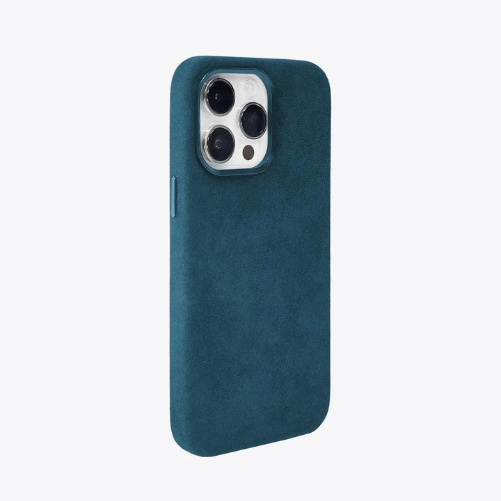 Luriax Modern iPhone 14 Case — Prussian Blue — rear view and camera opening
