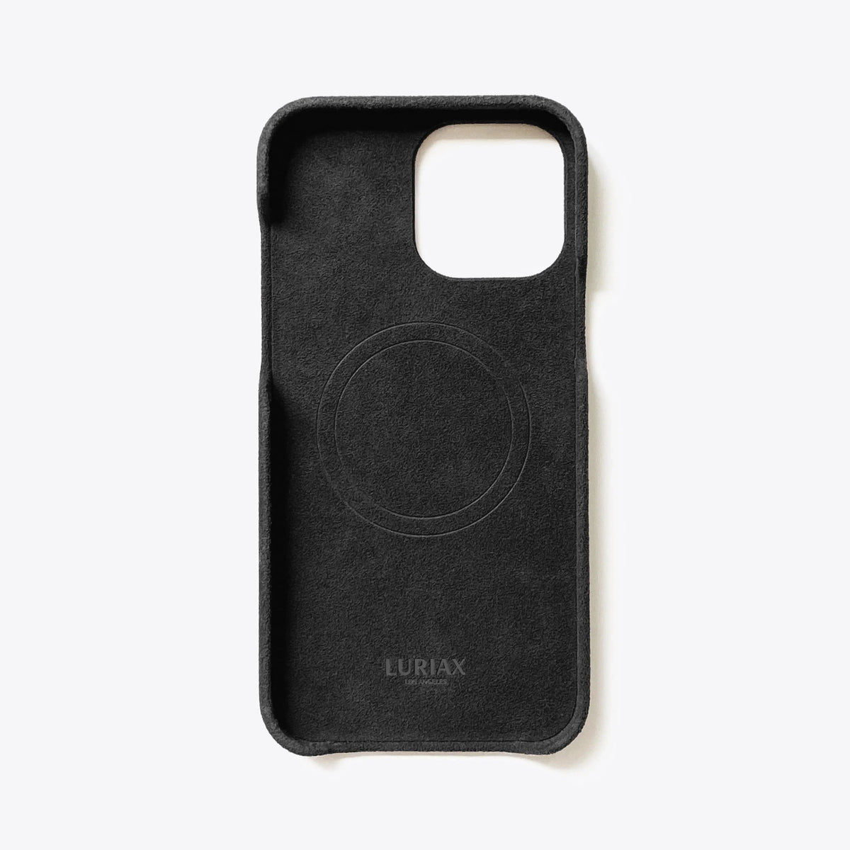 Luriax Minimal iPhone 14 Case — Black Caviar — interior and camera opening