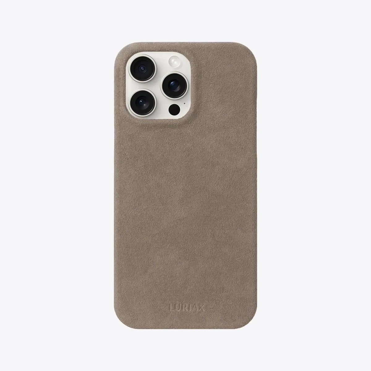 Luriax Minimal iPhone 15 Case — Malibu Beige — rear view and camera opening
