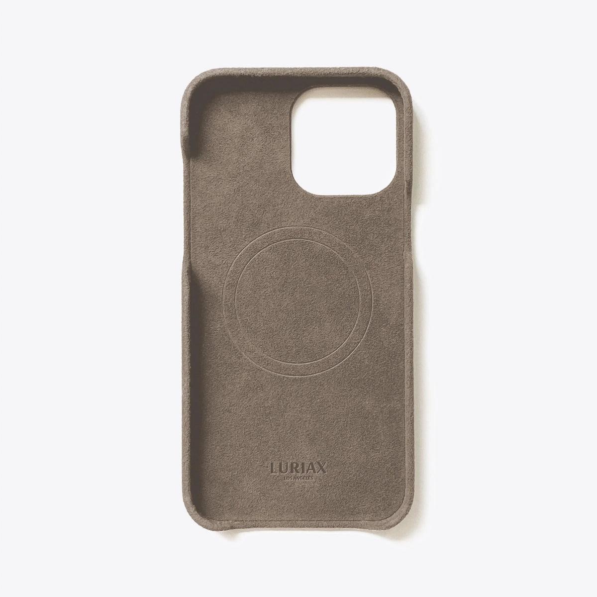 Luriax Minimal iPhone 15 Case — Malibu Beige — interior and camera opening