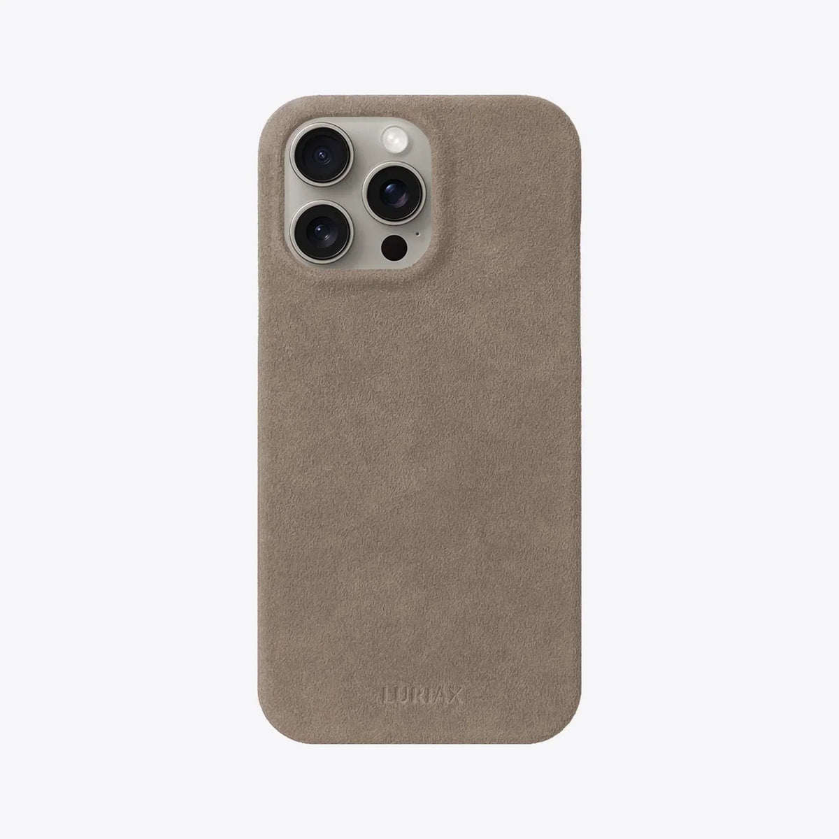 Luriax Minimal iPhone 15 Case — Malibu Beige — rear view and camera opening