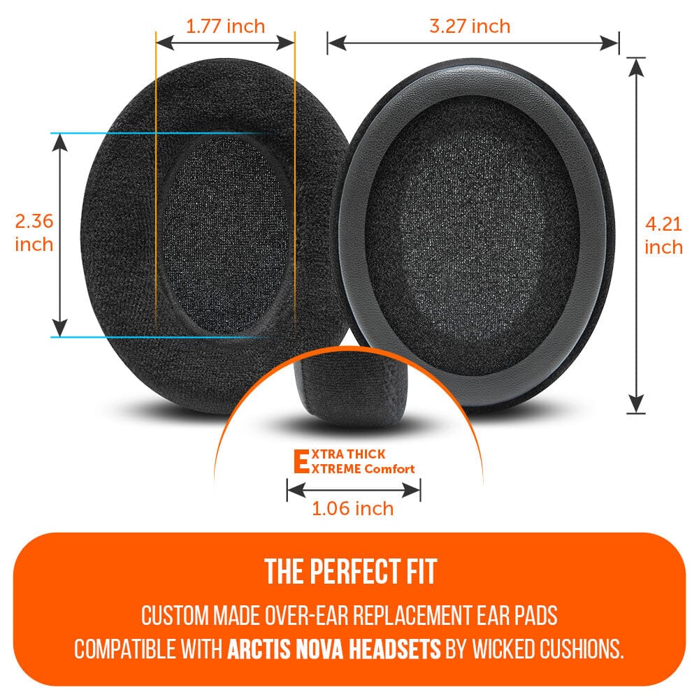 Wicked Cushions Arctis Nova Earpads - WC StealthZ