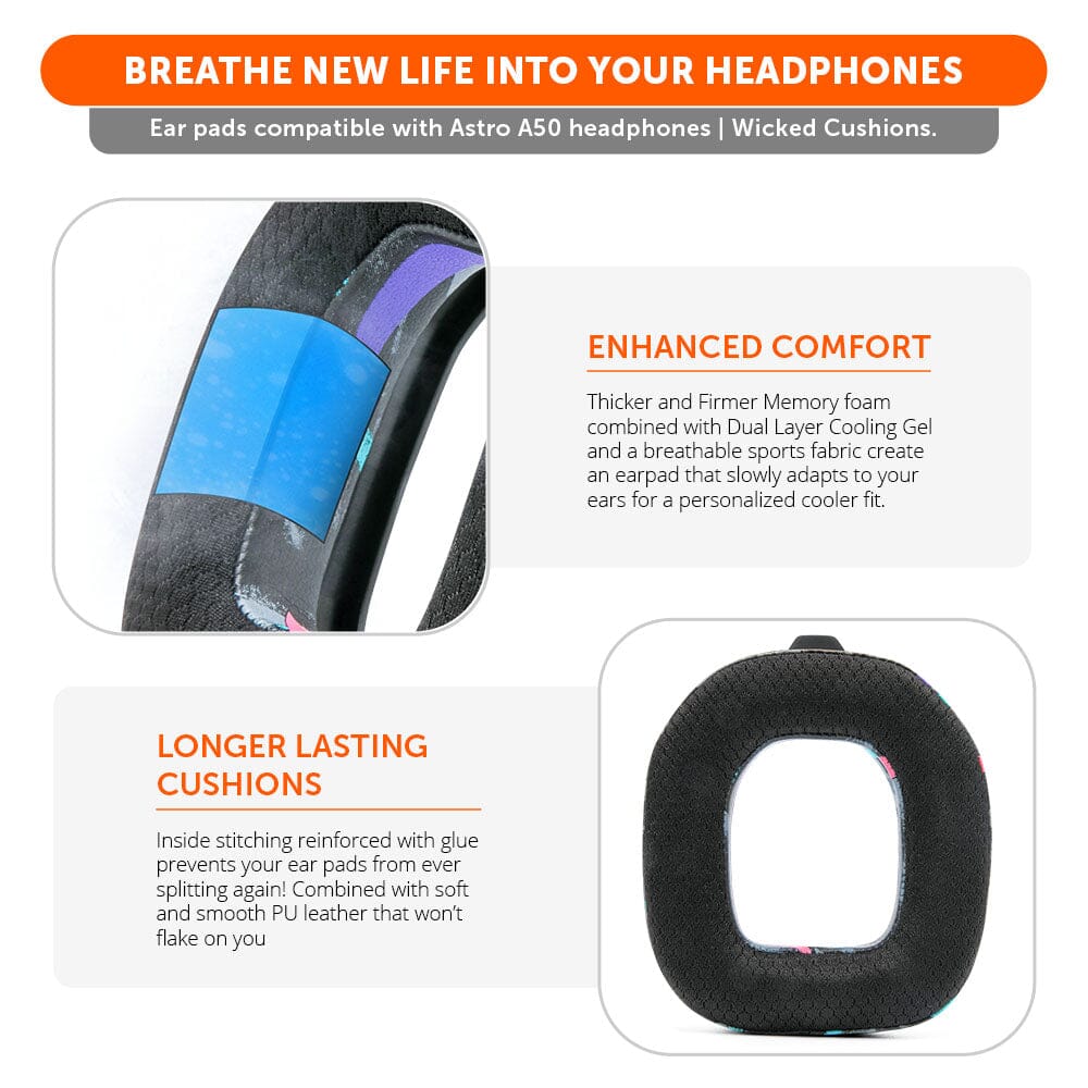 Wicked Cushions Astro A50 Gen 4, Gen 5 and A50X Earpads - WC FreeZe Cooling Gel