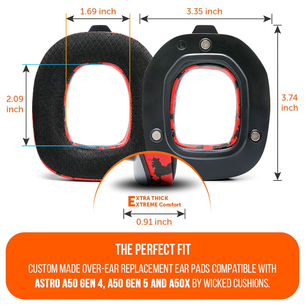Wicked Cushions Astro A50 Gen 4, Gen 5 and A50X Earpads - WC FreeZe Cooling Gel