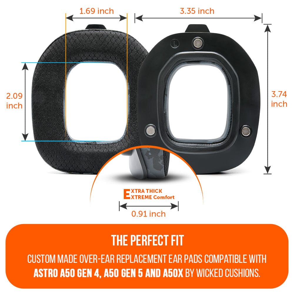 Wicked Cushions Astro A50 Gen 4, Gen 5 and A50X Earpads - WC FreeZe Cooling Gel