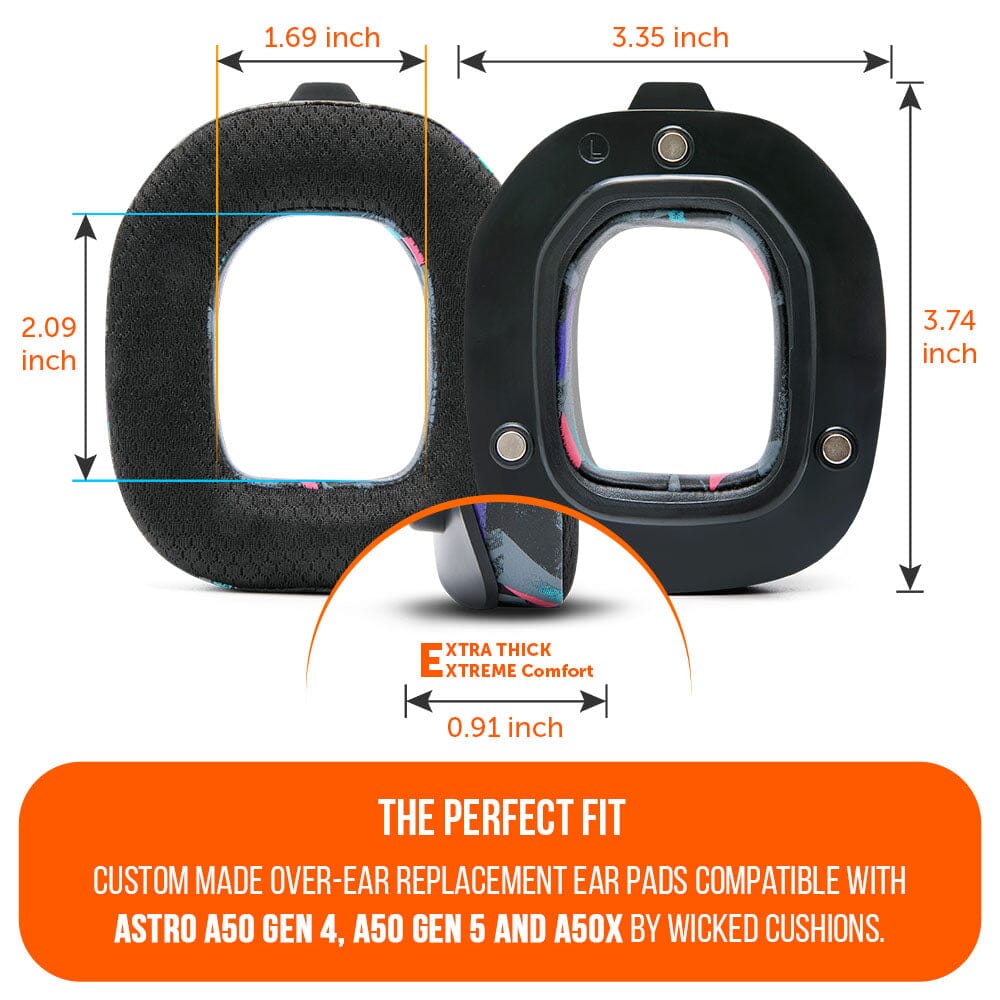 Wicked Cushions Astro A50 Gen 4, Gen 5 and A50X Earpads - WC FreeZe Cooling Gel