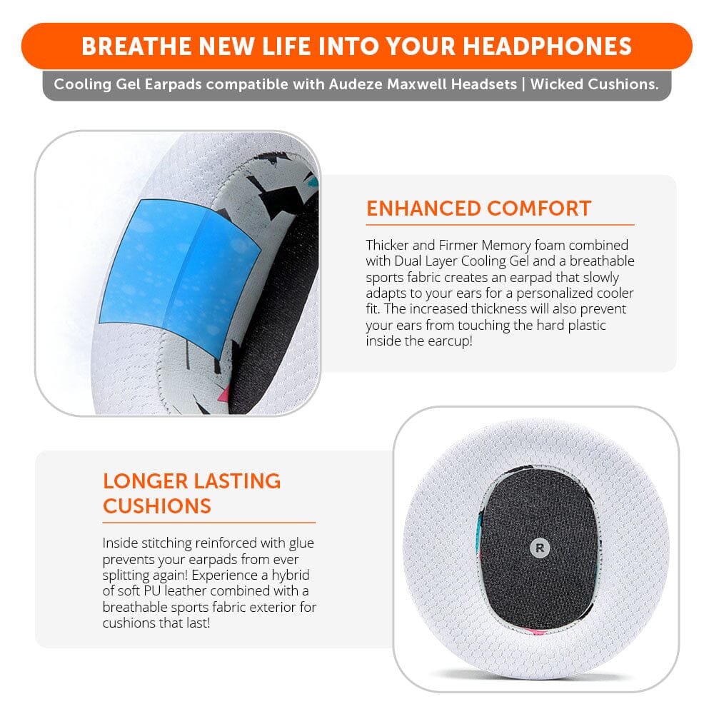 Wicked Cushions Audeze Maxwell Earpads - WC FreeZe Cooling Gel