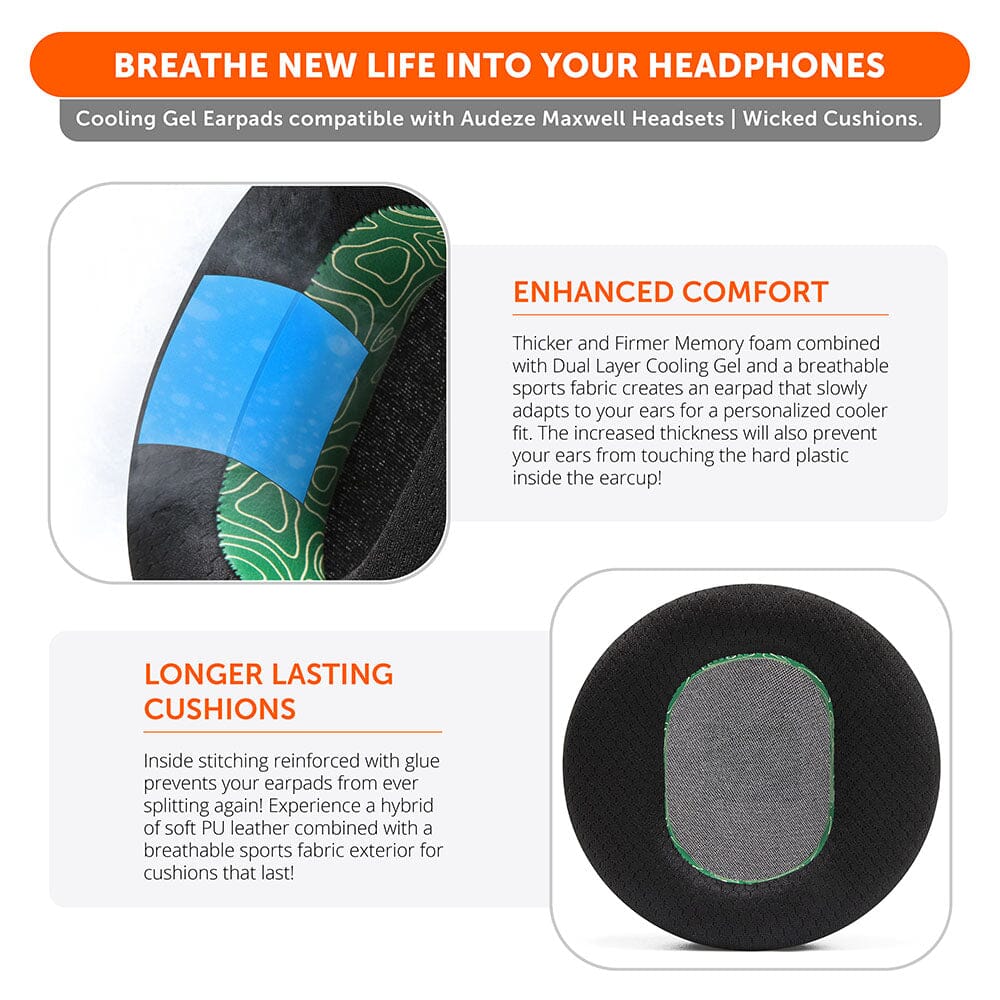 Wicked Cushions Audeze Maxwell Earpads - WC FreeZe Cooling Gel