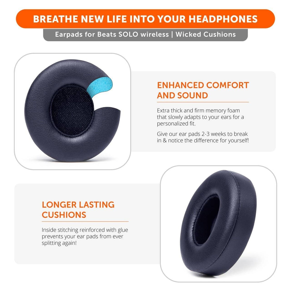 Wicked Cushions Beats Solo Earpads
