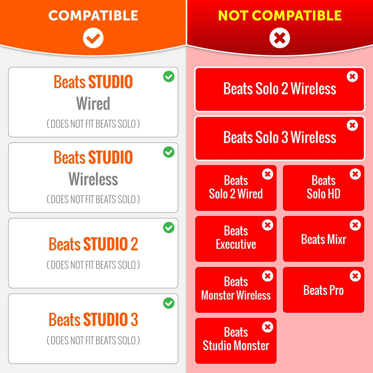 Wicked Cushions Beats Studio Earpads - WC FreeZe Cooling Gel