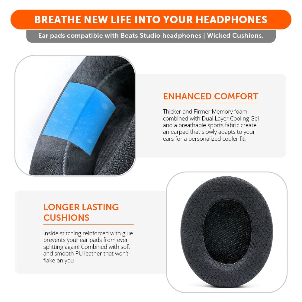 Wicked Cushions Beats Studio Earpads - WC FreeZe Cooling Gel