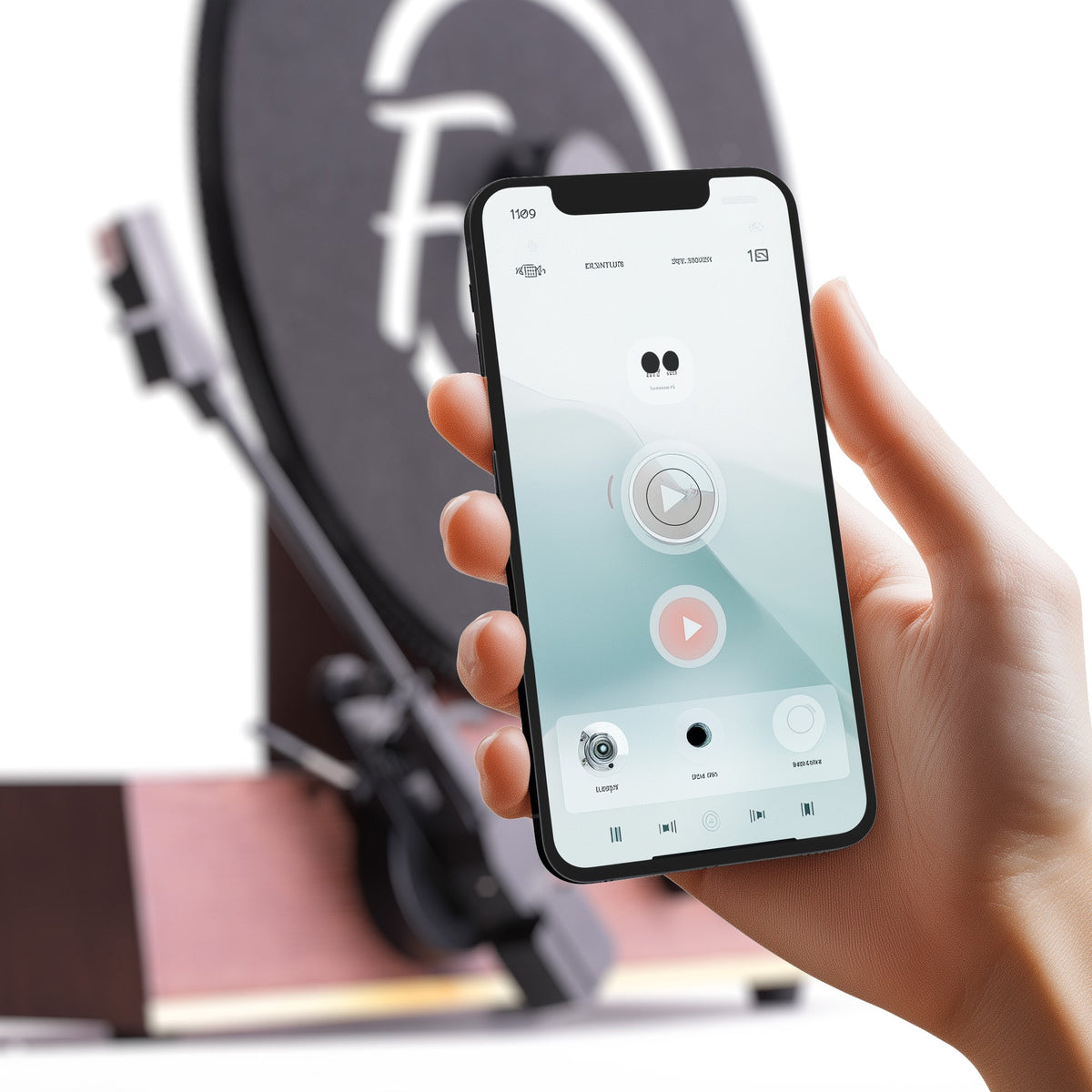 Fuse Audio GLD Vertical Record Player with Two Speakers