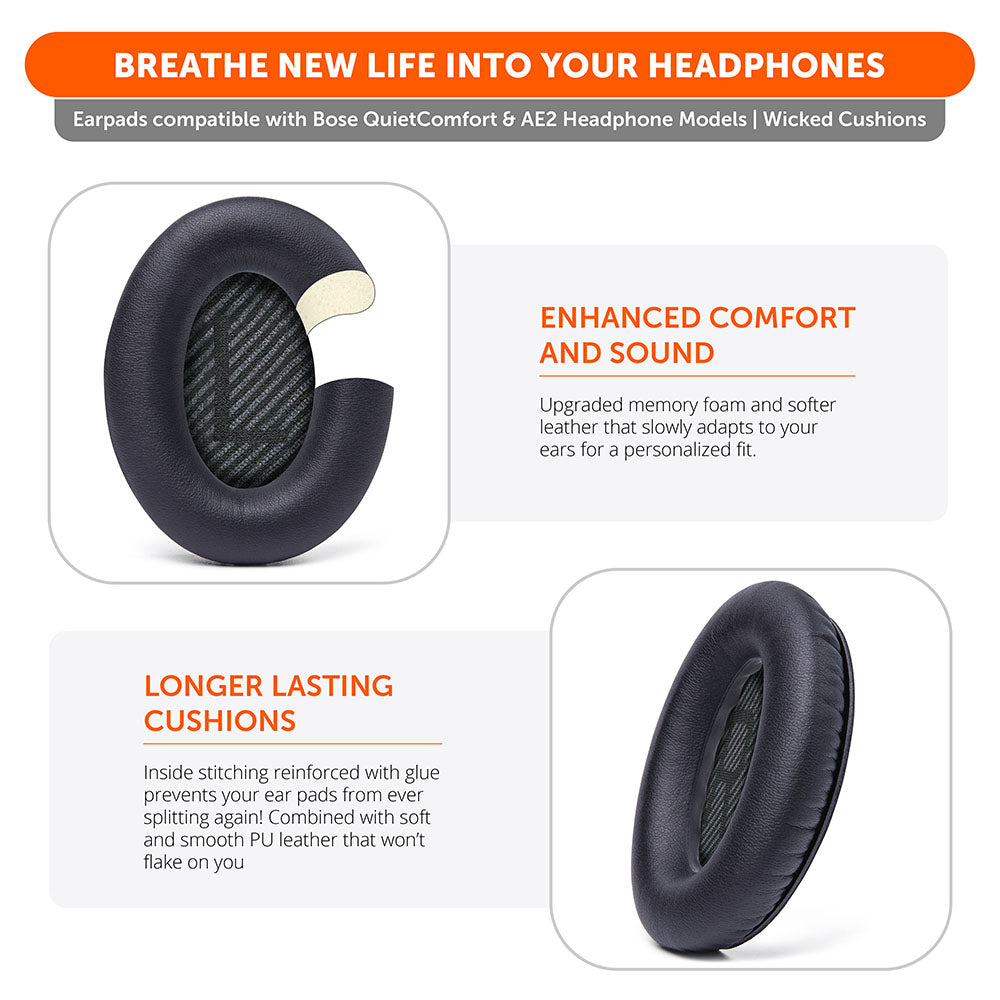 Wicked Cushions Bose QC35 Replacement Ear Pads