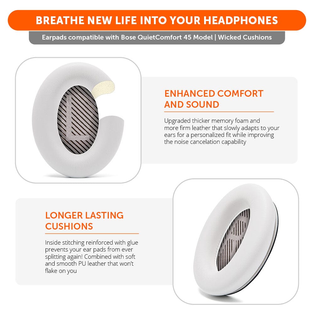 Wicked Cushions Bose QC45 Replacement Ear Pads