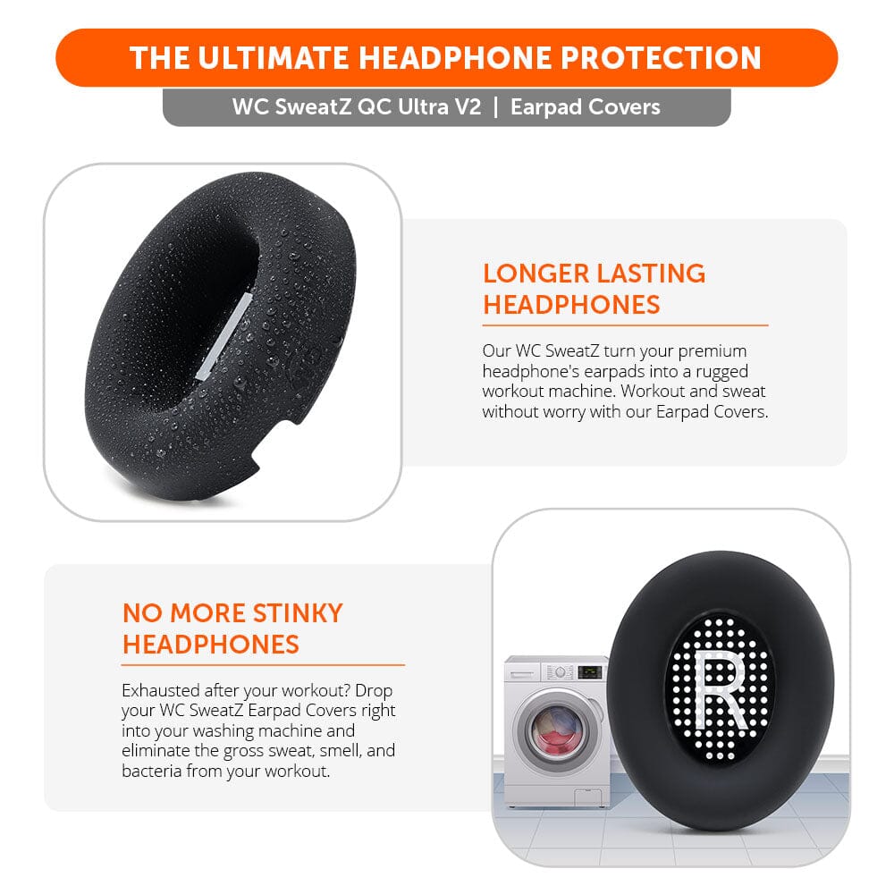 Wicked Cushions Bose QuietComfort Ultra Gen 1 & Gen 2 Earpad Sweat Covers - WC SweatZ QC Ultra