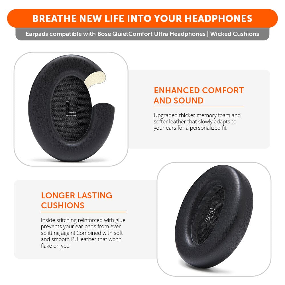 Wicked Cushions Bose QuietComfort Ultra Gen 1 & Gen 2 Earpads - WC PadZ QC Ultra