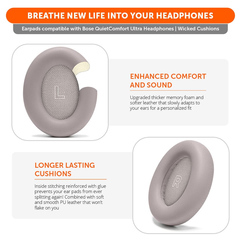 Wicked Cushions Bose QuietComfort Ultra Gen 1 & Gen 2 Earpads - WC PadZ QC Ultra