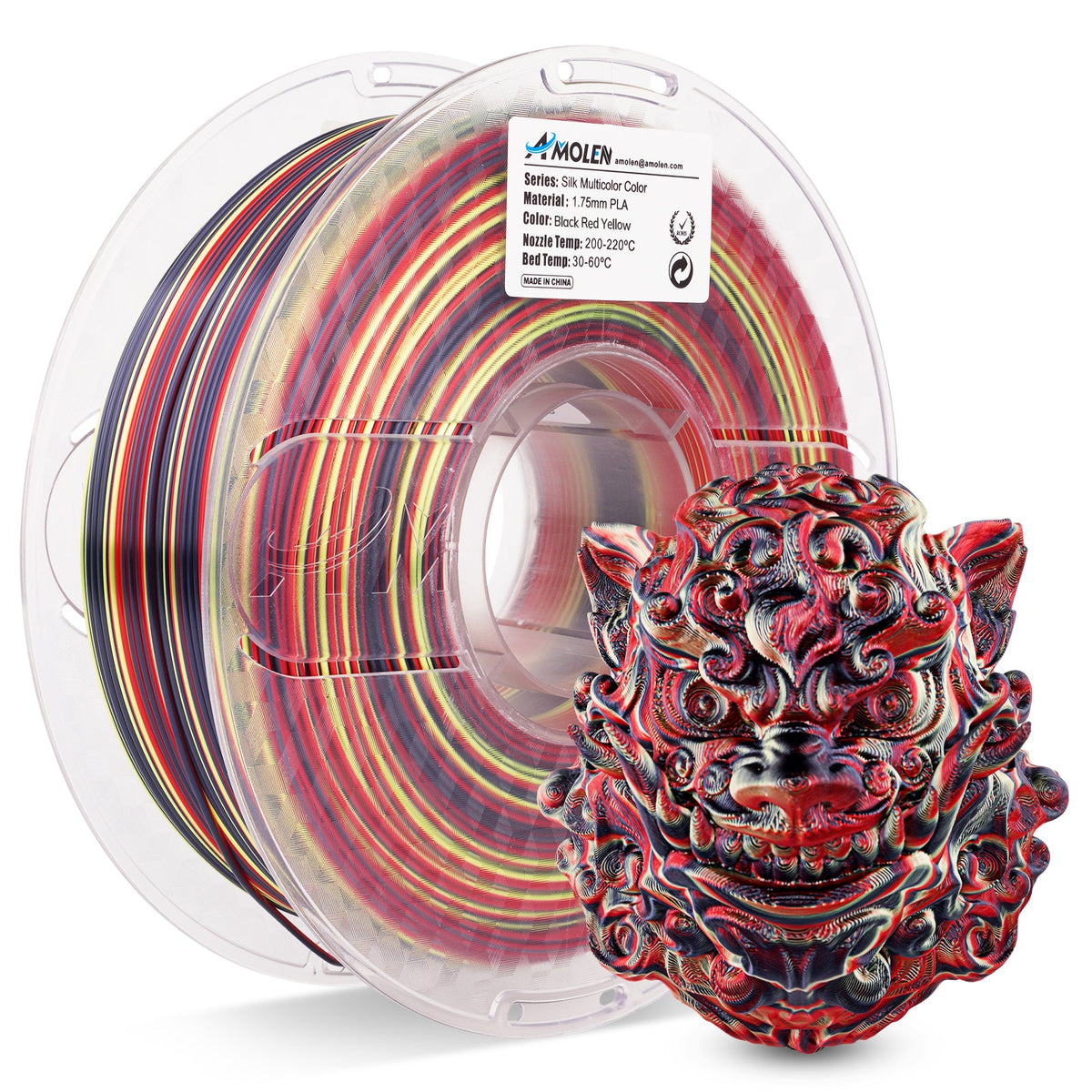 Amolen PLA Silk S-Series Filament, 1.75mm, 1kg