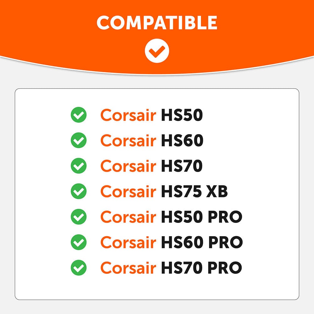 Wicked Cushions Corsair HS50, HS60, and HS70 Earpads - WC FreeZe Cooling Gel