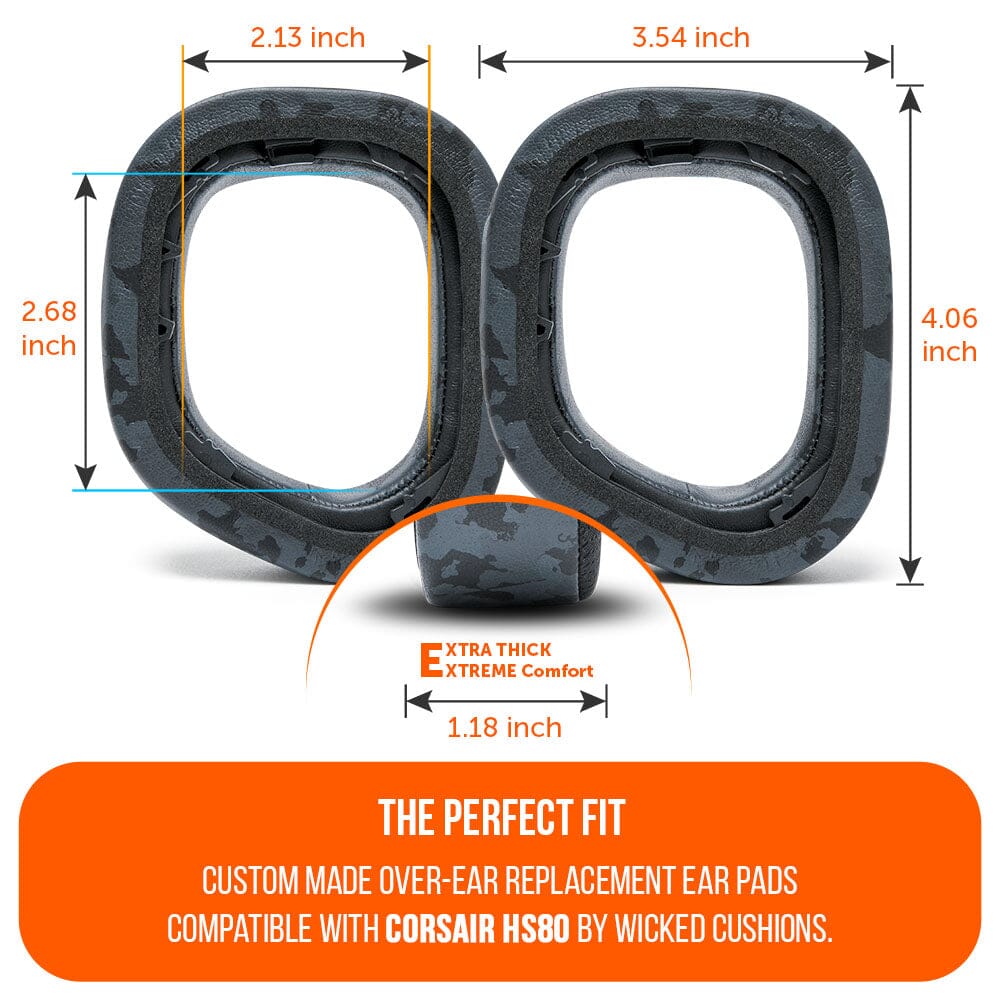 Wicked Cushions Corsair HS80 Earpads - WC FreeZe Cooling Gel