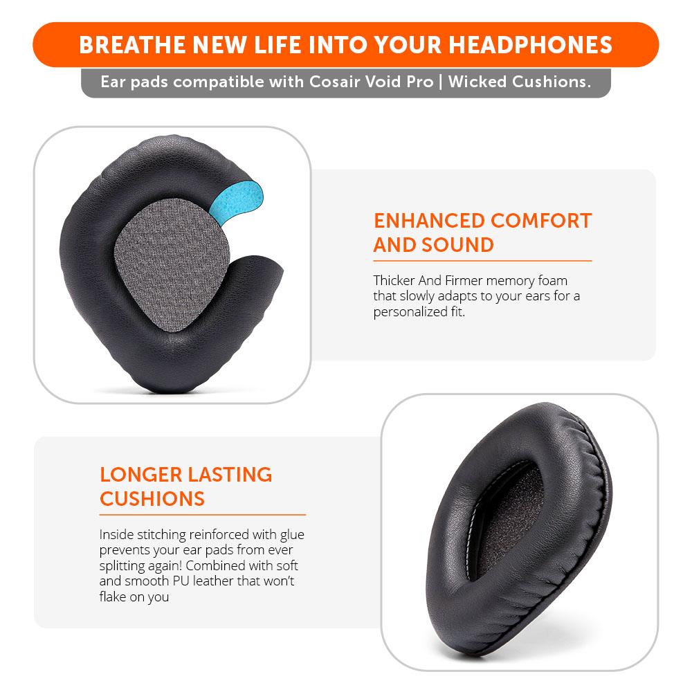 Wicked Cushions Corsair Void Pro Replacement Earpads