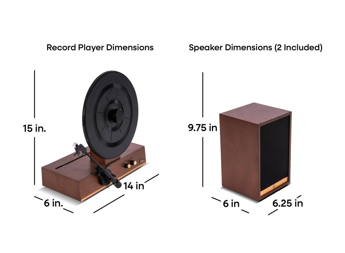 Fuse Audio GLD Vertical Record Player with Two Speakers