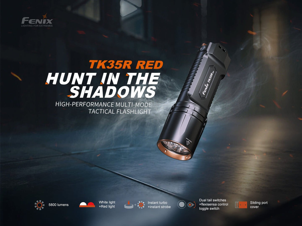 Fenix TK35R Rechargeable Flashlight — UV or Red Light