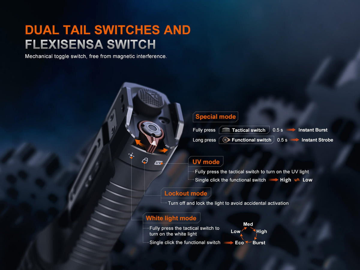 Fenix TK35R Rechargeable Flashlight — UV or Red Light