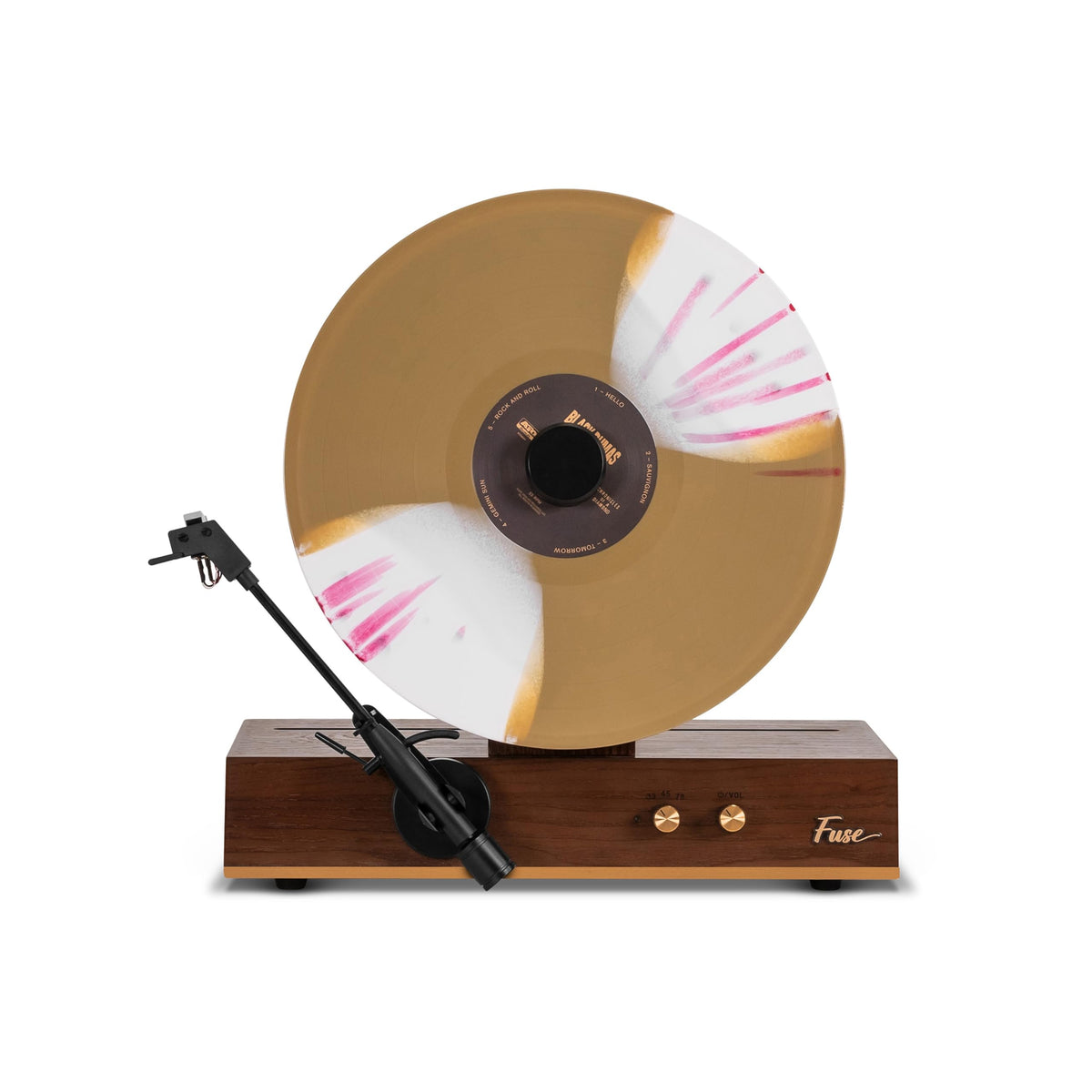 Fuse Audio GLD Vertical Record Player Without Speakers — Gold