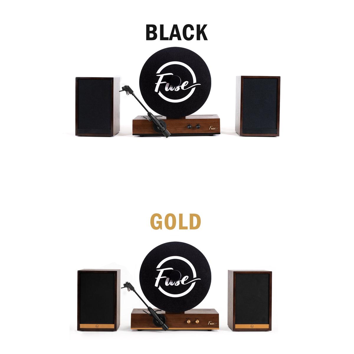 Fuse Audio GLD Vertical Record Player with Two Speakers