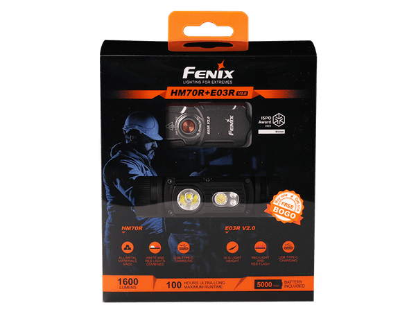 Fenix HM70R Rechargeable LED Headlamp - 1600 Lumens