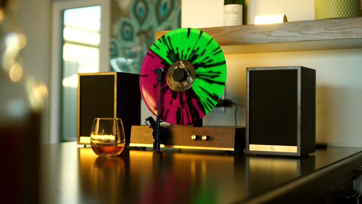 Fuse Audio GLD Vertical Record Player with Two Speakers