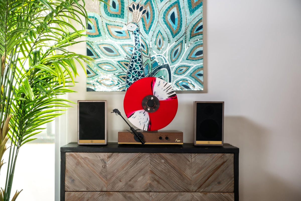 Fuse Audio GLD Vertical Record Player with Two Speakers