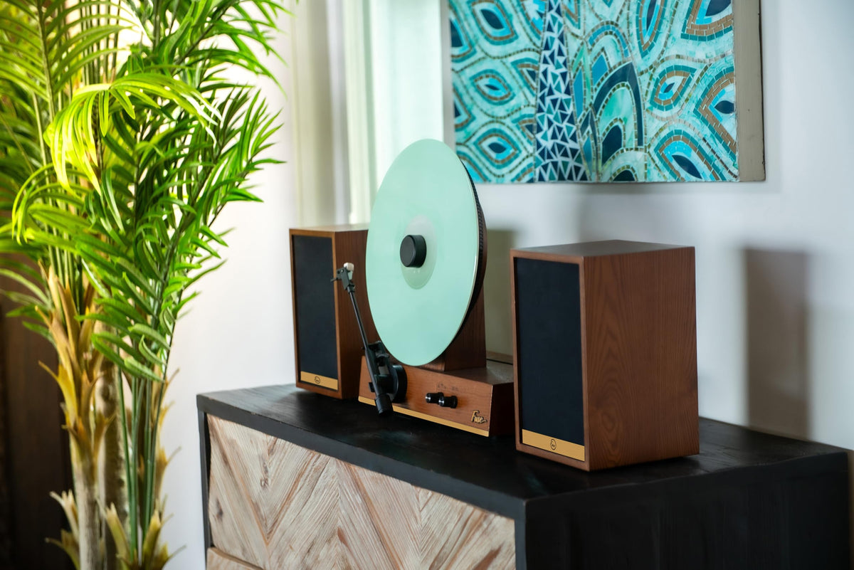 Fuse Audio GLD Vertical Record Player with Two Speakers