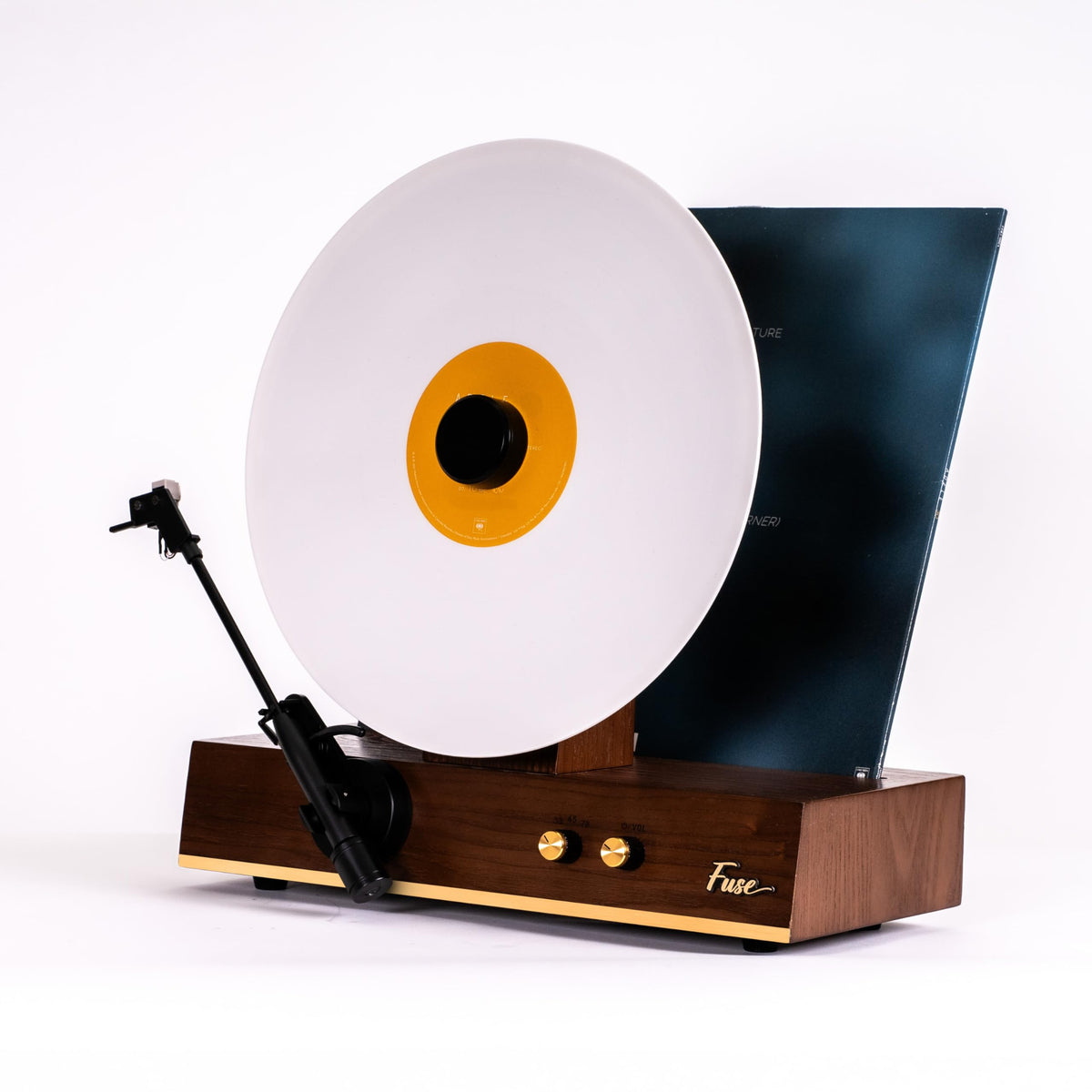 Fuse Audio GLD Vertical Record Player with Two Speakers