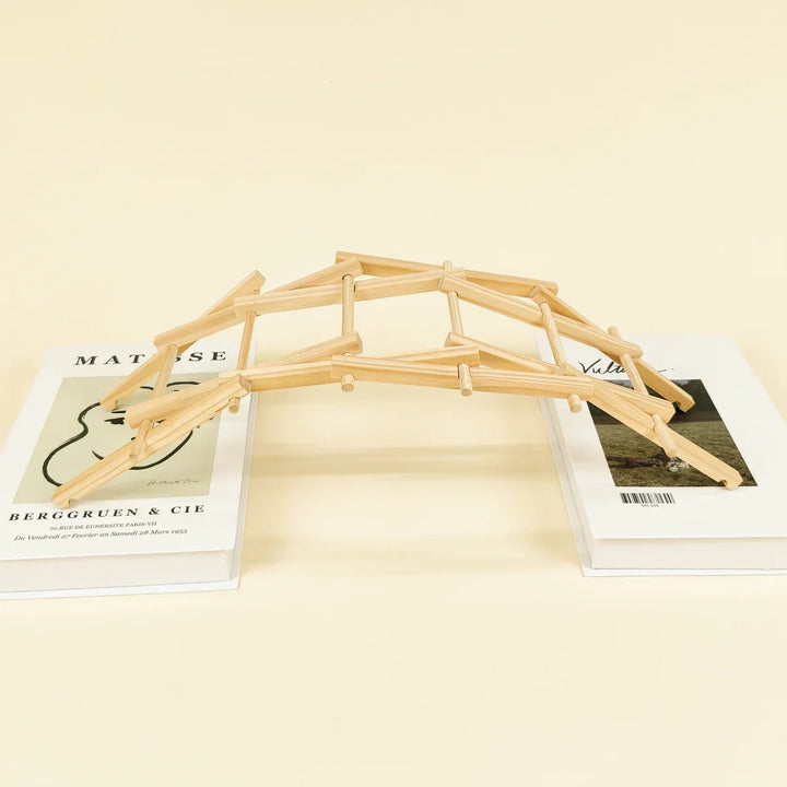 Kitsville ST033: Assembled wooden bridge between two supports