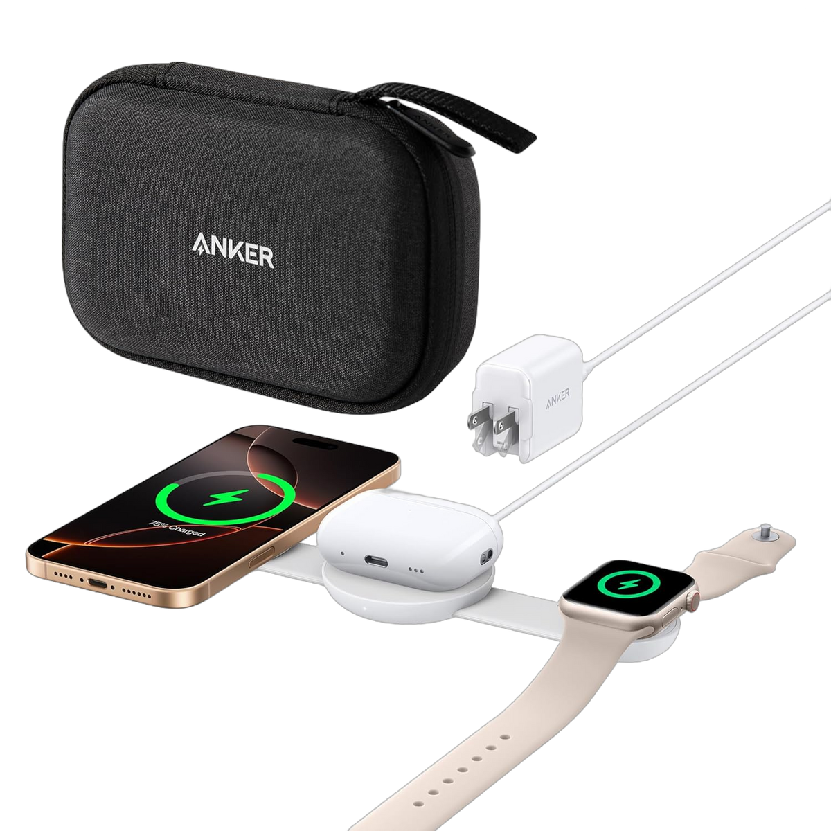 Anker MagGo 3-in-1 Foldable Qi2 Wireless Charging Pad