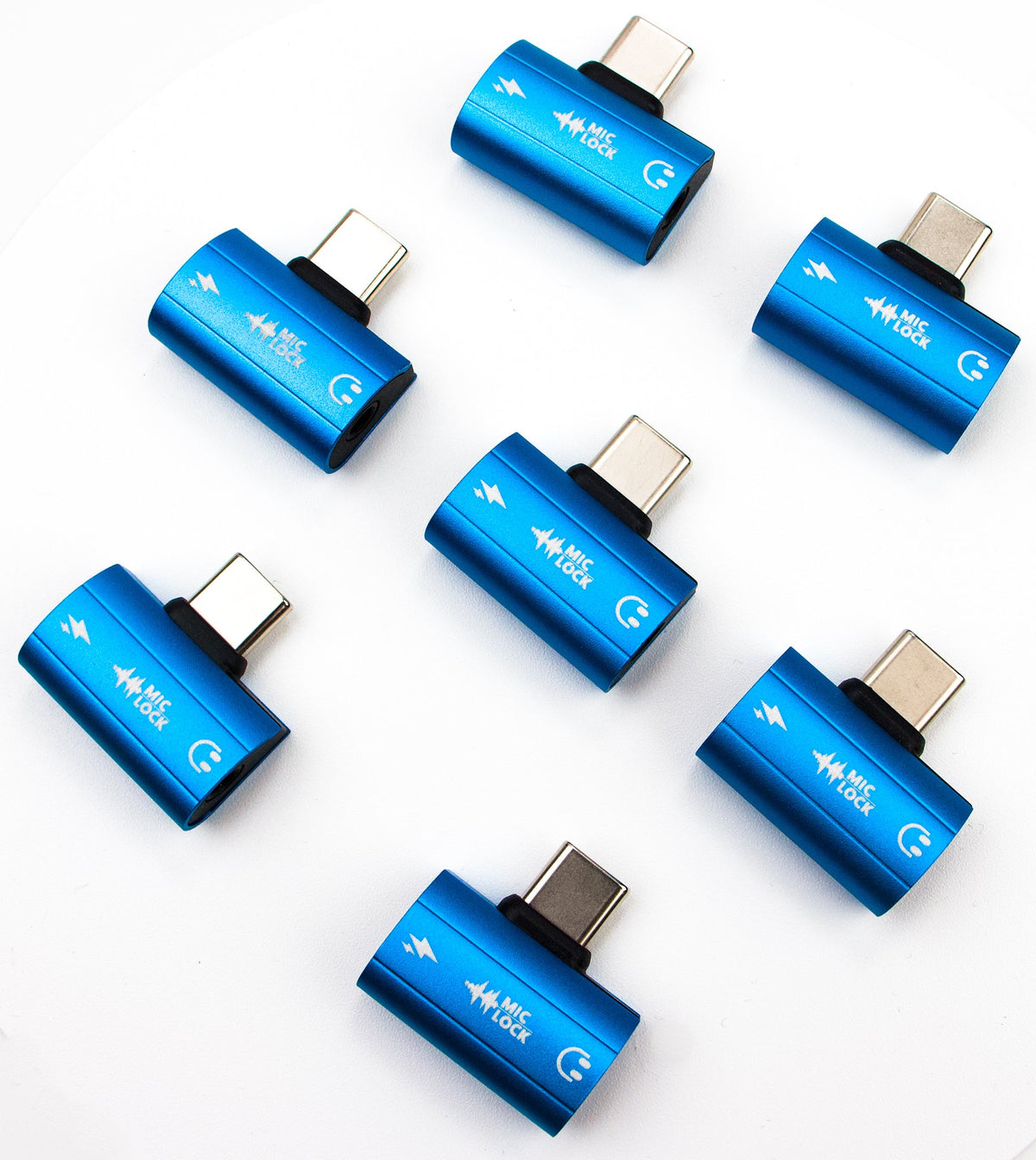 Mic-Lock Several blue HiFi adapters; sold individually