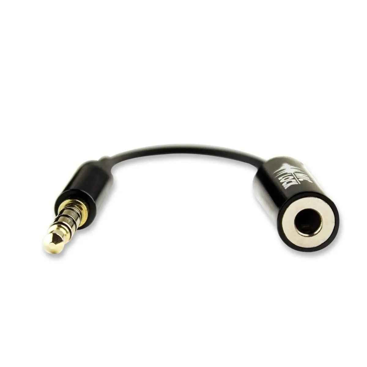 Mic-Lock 3.5 mm plug and headphone socket close-up
