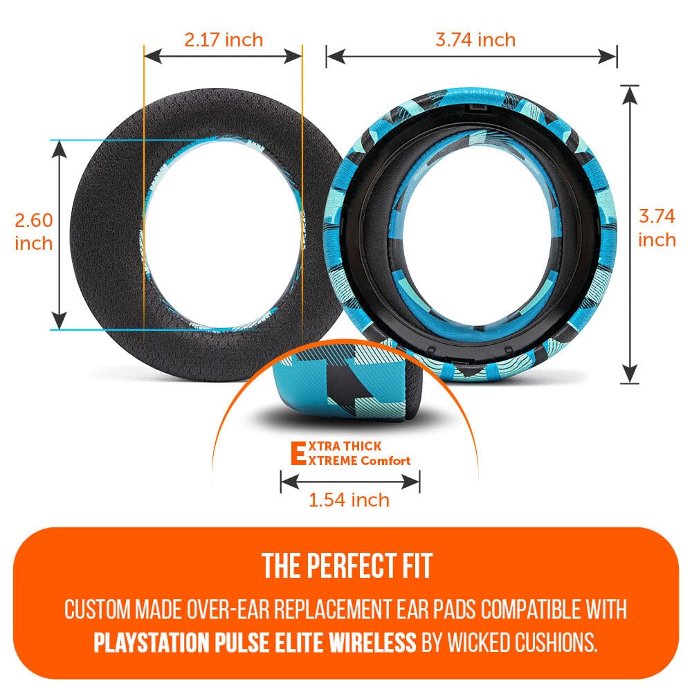 Wicked Cushions PlayStation Pulse Elite Cooling Gel Earpads - WC FreeZe Pulse Elite