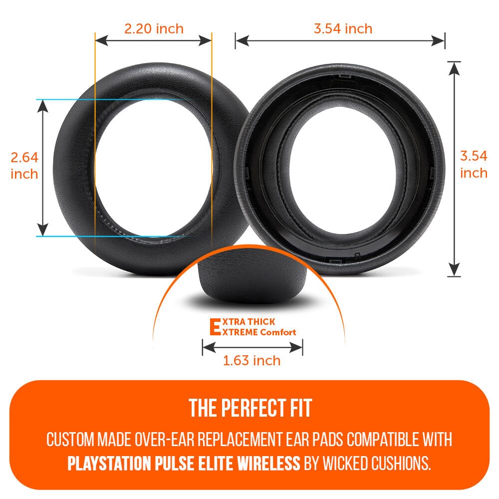 Wicked Cushions PlayStation Pulse Elite PU Leather Earpads - WC PadZ Pulse Elite