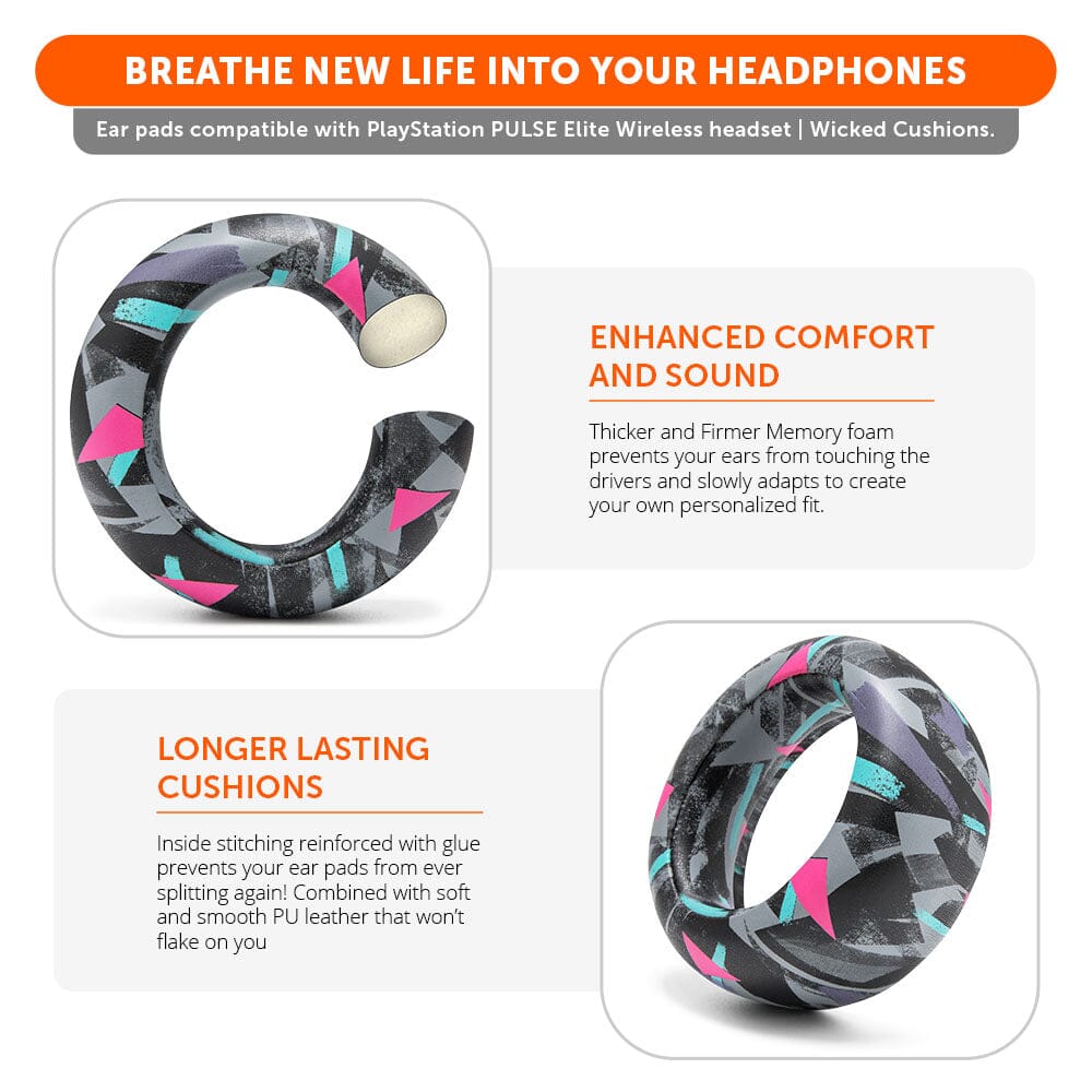 Wicked Cushions PlayStation Pulse Elite PU Leather Earpads - WC PadZ Pulse Elite