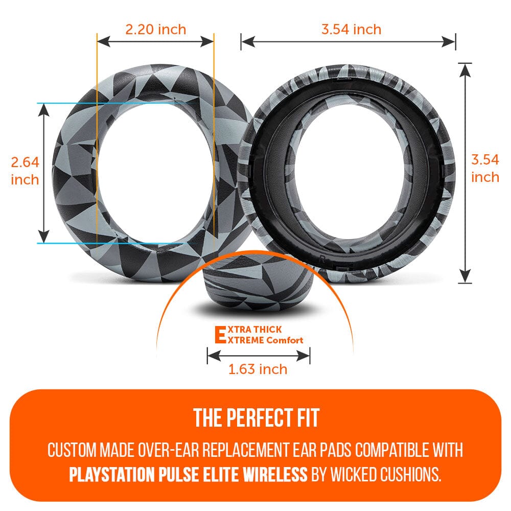 Wicked Cushions PlayStation Pulse Elite PU Leather Earpads - WC PadZ Pulse Elite