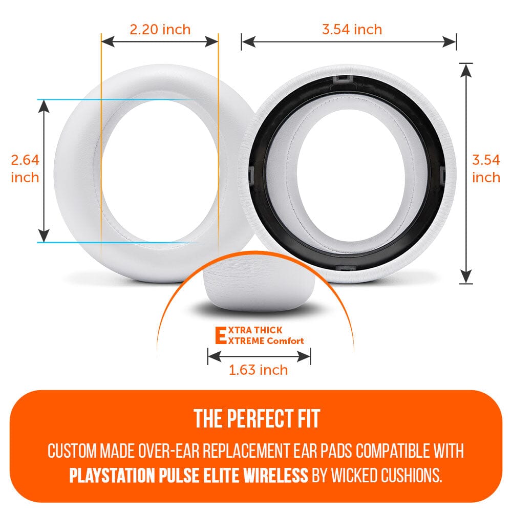 Wicked Cushions PlayStation Pulse Elite PU Leather Earpads - WC PadZ Pulse Elite