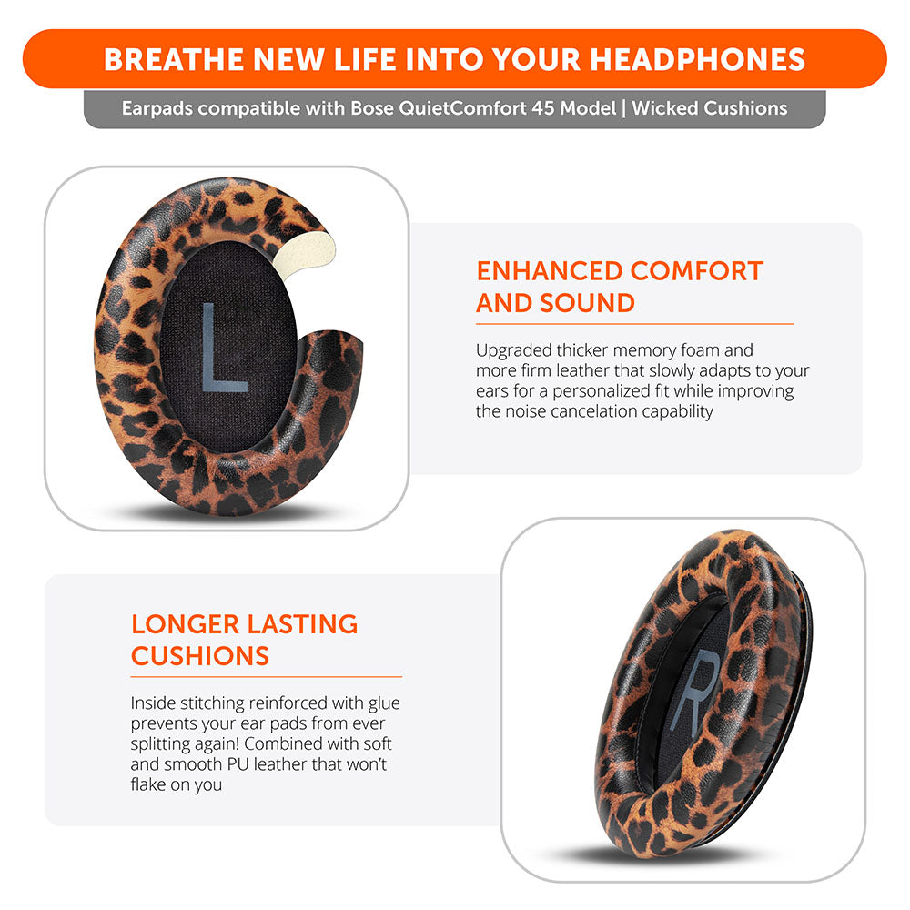 Wicked Cushions Bose QC45 Replacement Ear Pads