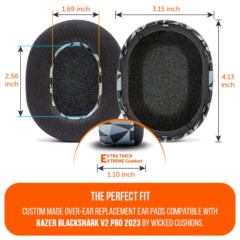 Wicked Cushions Razer Blackshark V2 Pro 2023 Earpads - WC FreeZe Cooling Gel