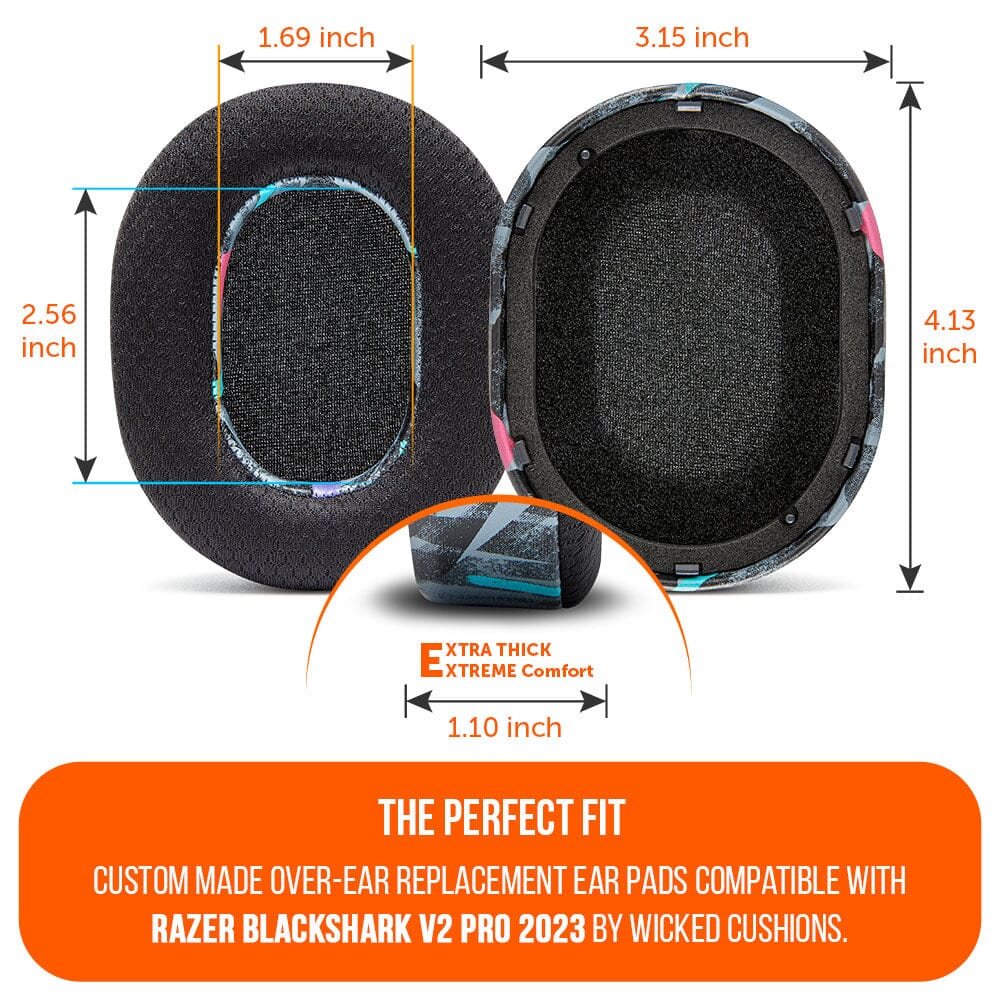 Wicked Cushions Razer Blackshark V2 Pro 2023 Earpads - WC FreeZe Cooling Gel