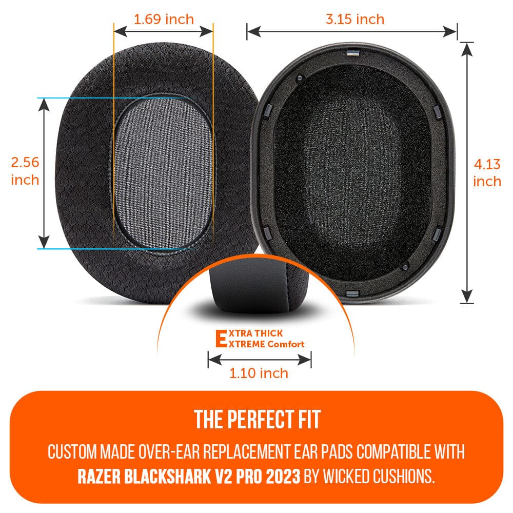 Wicked Cushions Razer Blackshark V2 Pro 2023 Earpads - WC FreeZe Cooling Gel