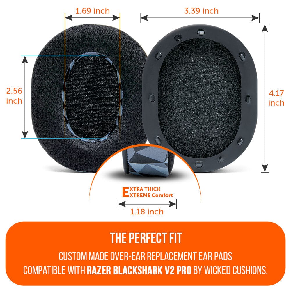 Wicked Cushions Razer Blackshark V2 Pro Earpads - WC FreeZe Cooling Gel (PRE 2023 model)