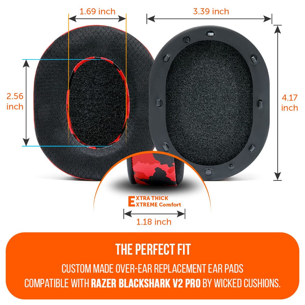 Wicked Cushions Razer Blackshark V2 Pro Earpads - WC FreeZe Cooling Gel (PRE 2023 model)